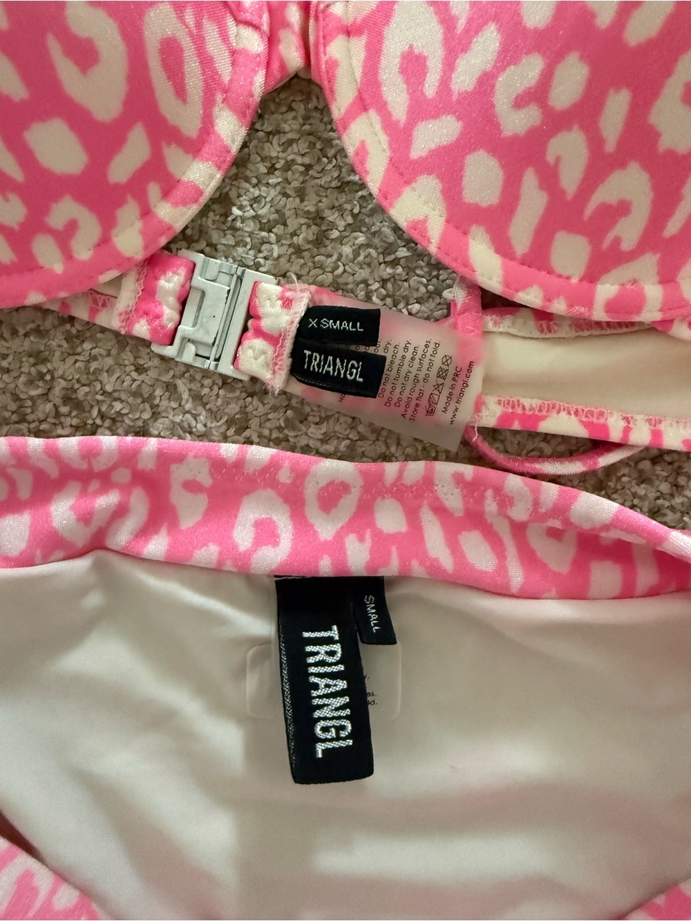 triangl swimwear Pink Leopard Print Bikini Set - Picture 3 of 3